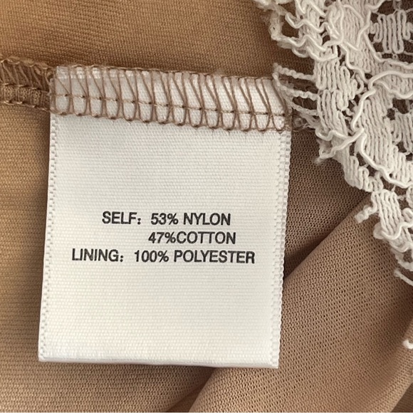 Rose & Olive Off-White Floral Lace Sleeveless Blouse - Size L Cream - Picture 5 of 6